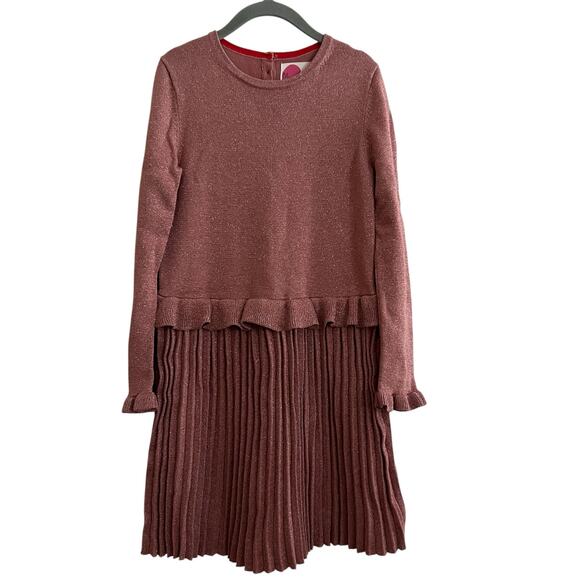 Mini Boden pink sparkle dress (8-9)